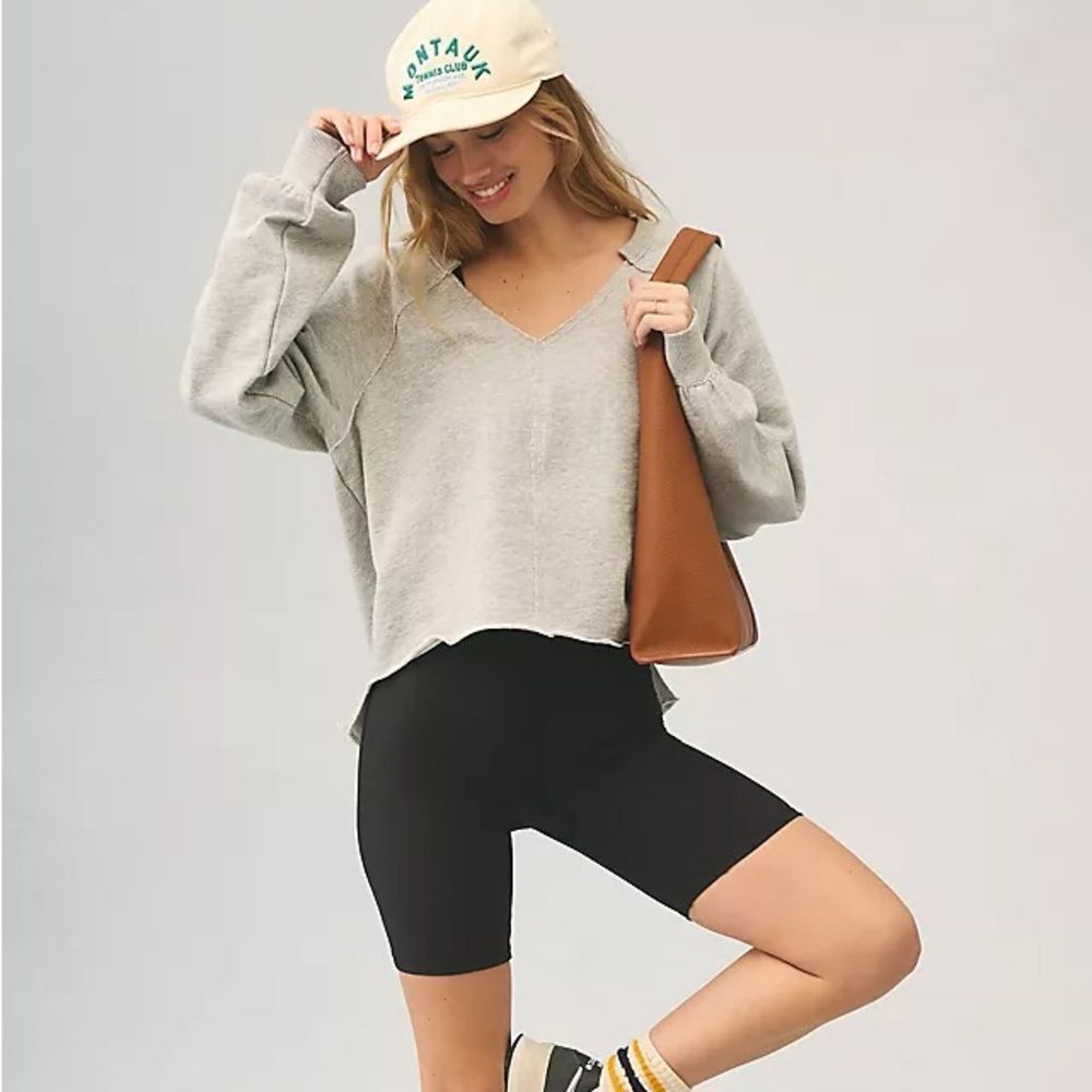 Anthropologie *IVORY*  Pilcro Reworked Popover Sweatshirt Small